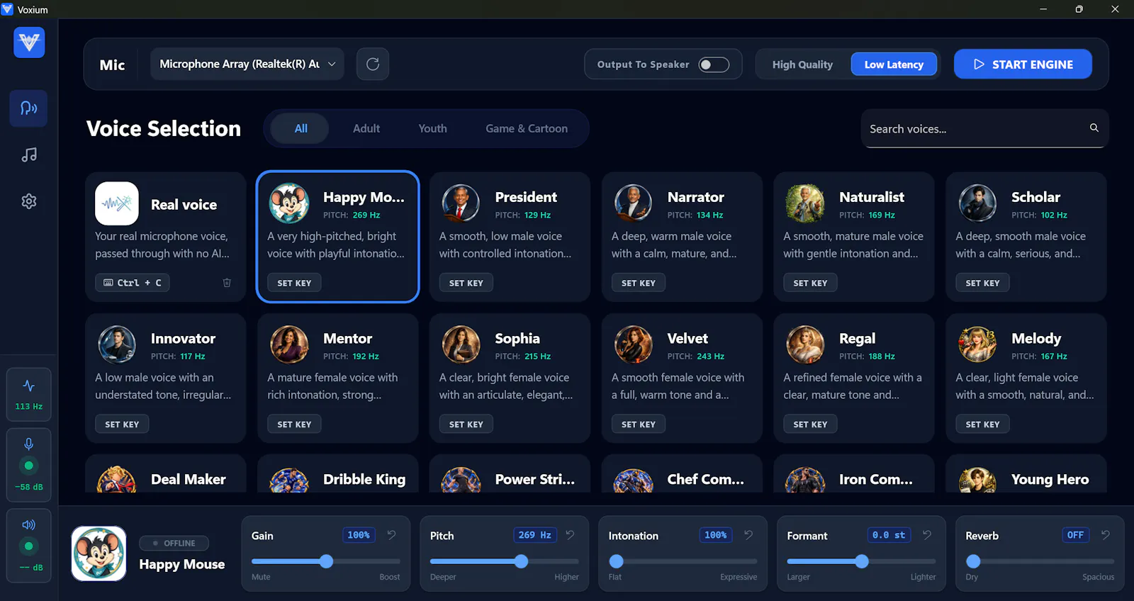 Voxium - Realtime AI Voice Changer screenshot 2