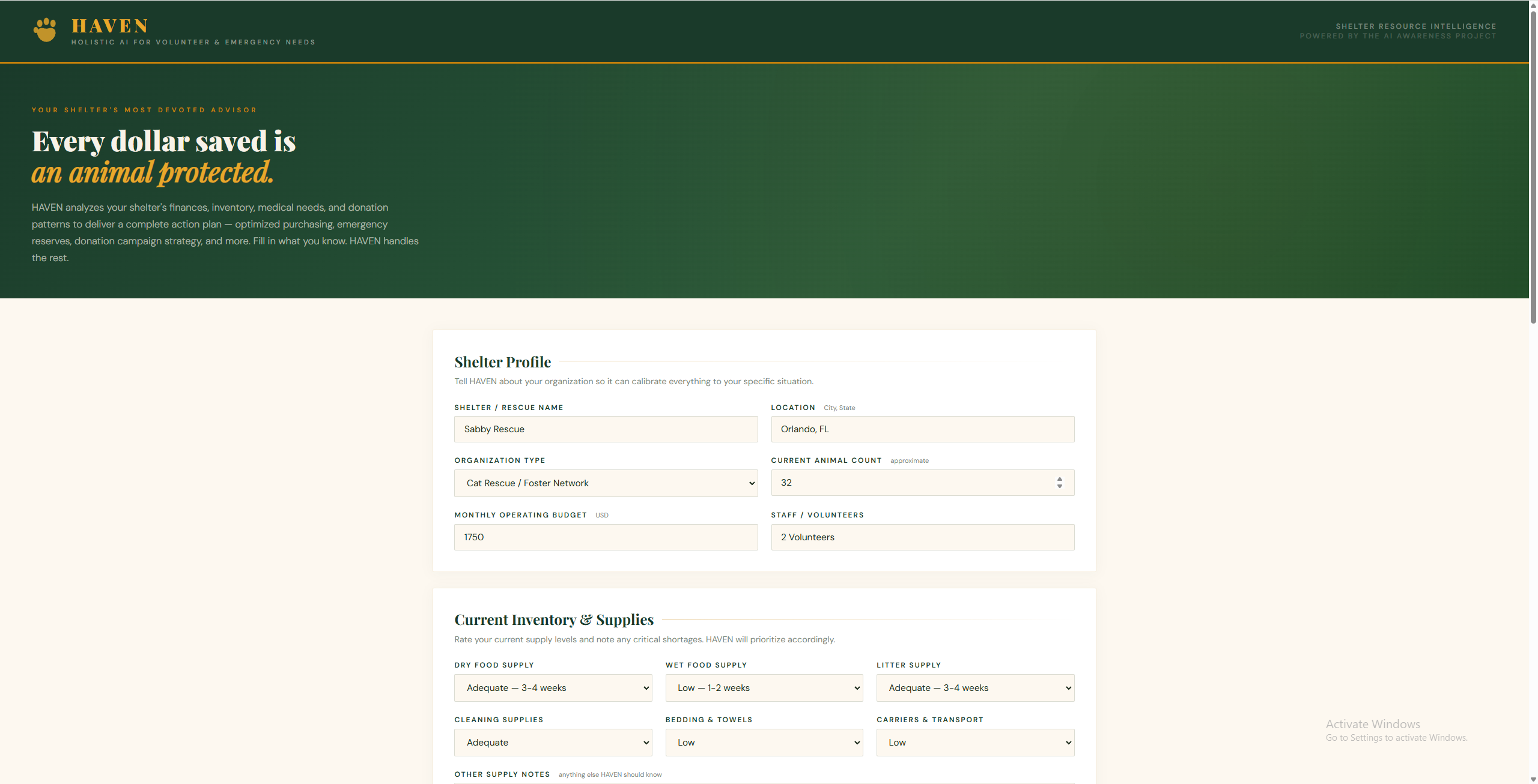 HAVEN — AI for Animal Shelters gallery image