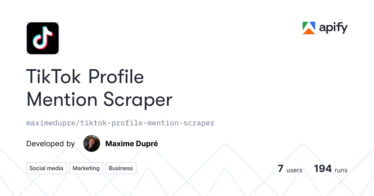 TikTok Profile Mention Scraper gallery image