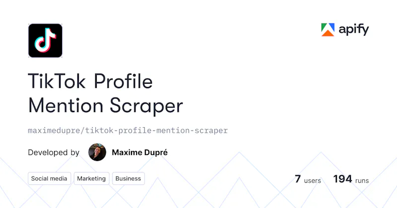 TikTok Profile Mention Scraper screenshot 1