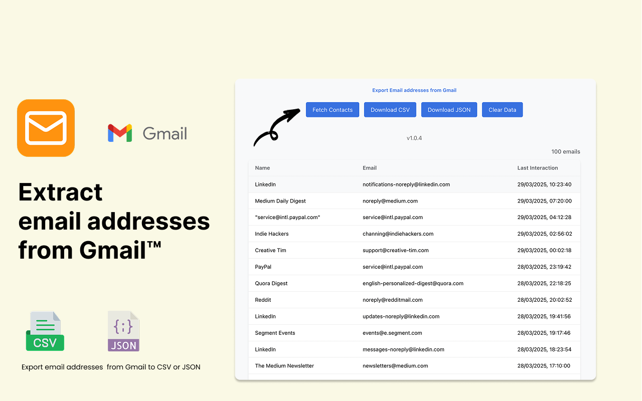 ईमेल आईडी एक्सट्रैक्टर - Gmail ™ से ईमेल पते डाउनलोड करें मीडिया 3