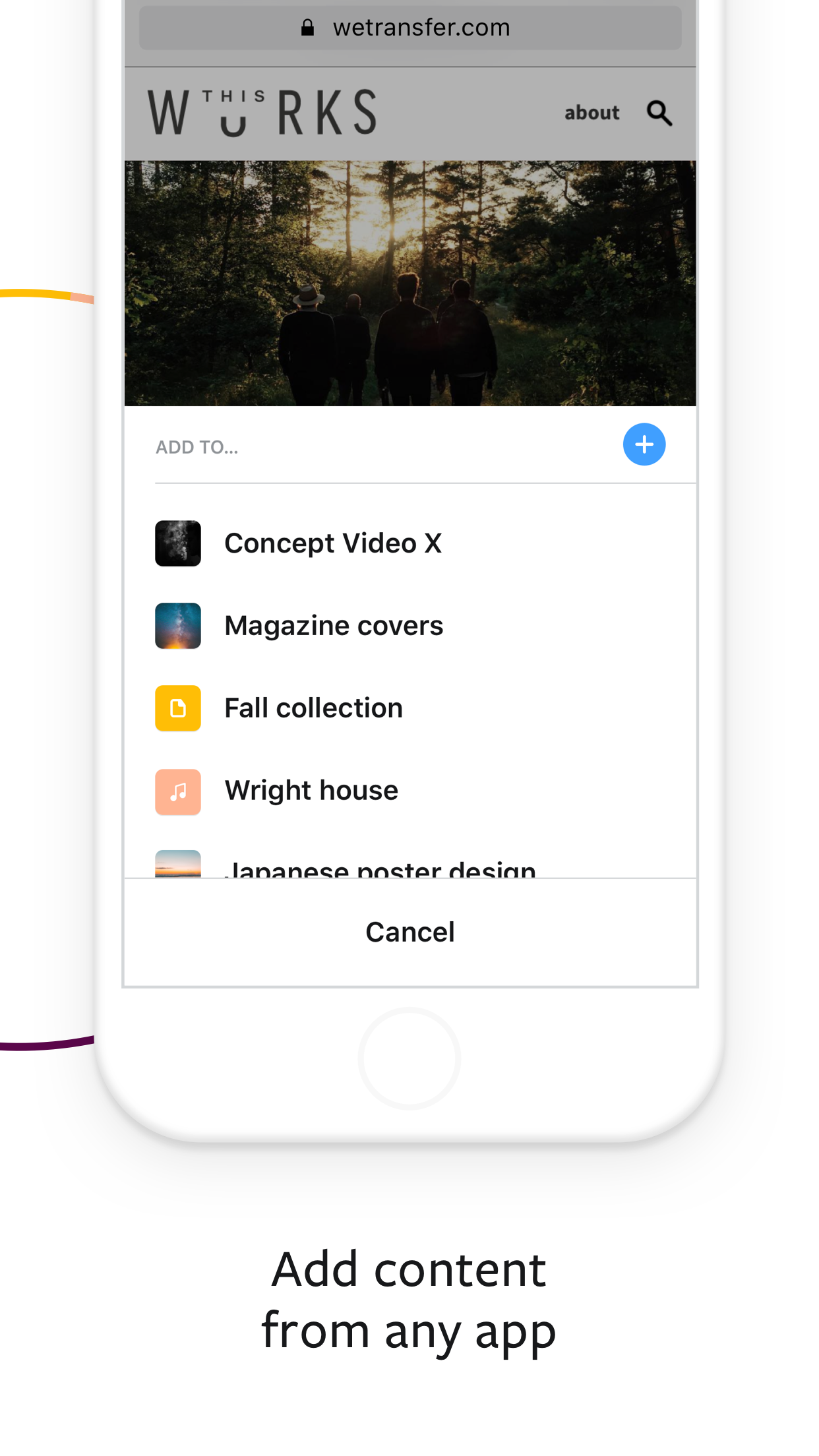 WeTransfer for iOS Image