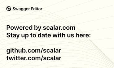 Swagger 에디터를 Scalar API 참조 문서와 통합합니다.