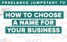 Freelance Jumpstart TV - How to Choose a Business Name  media 2