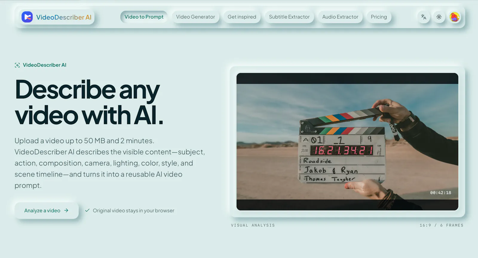 VideoDescriber.ai screenshot 1
