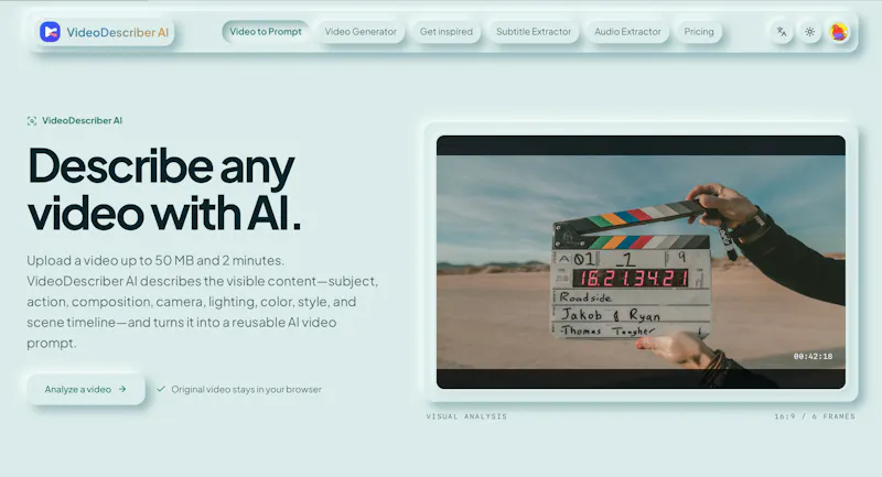 VideoDescriber.ai screenshot 1