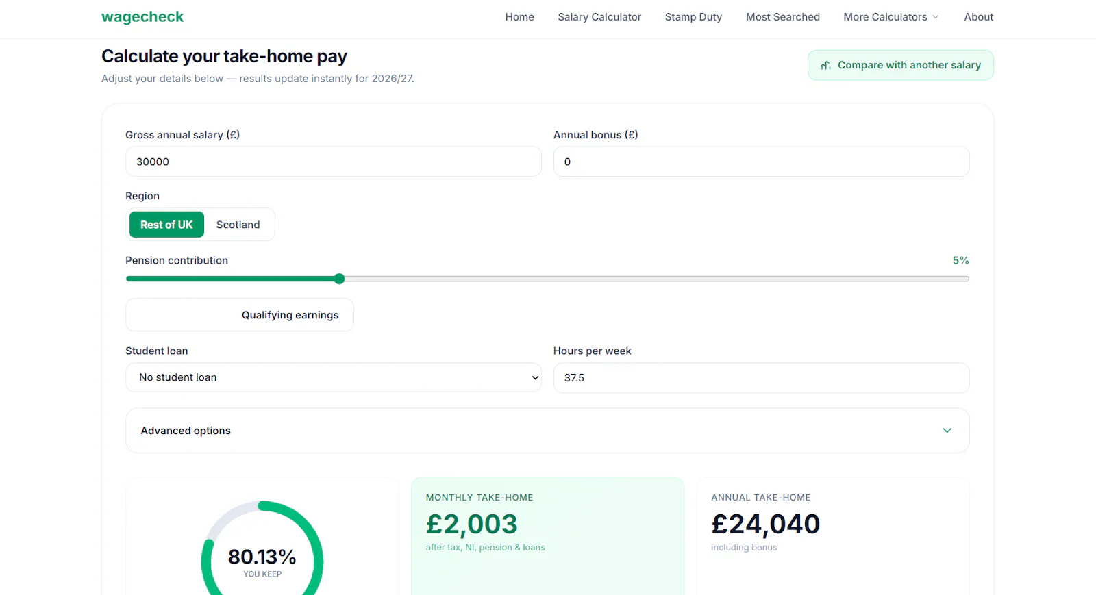 wagecheck screenshot 2