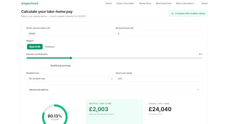 wagecheck screenshot 2