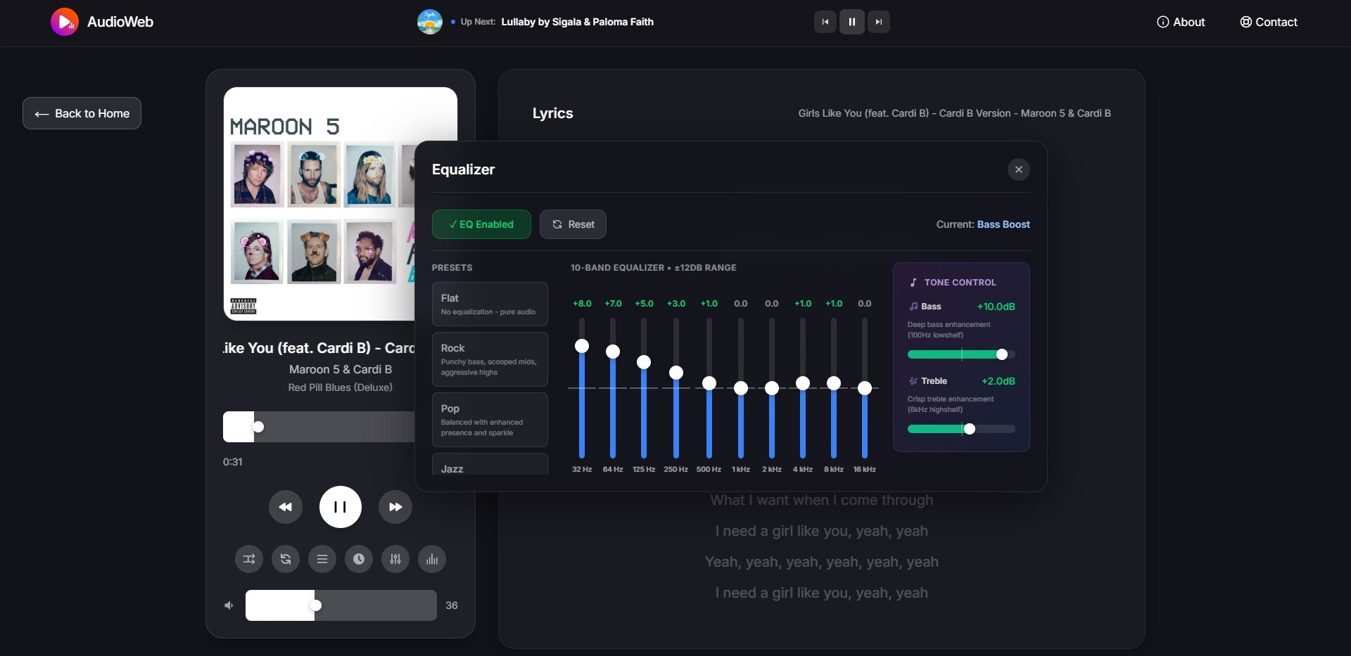 AudioWeb Music Player gallery image