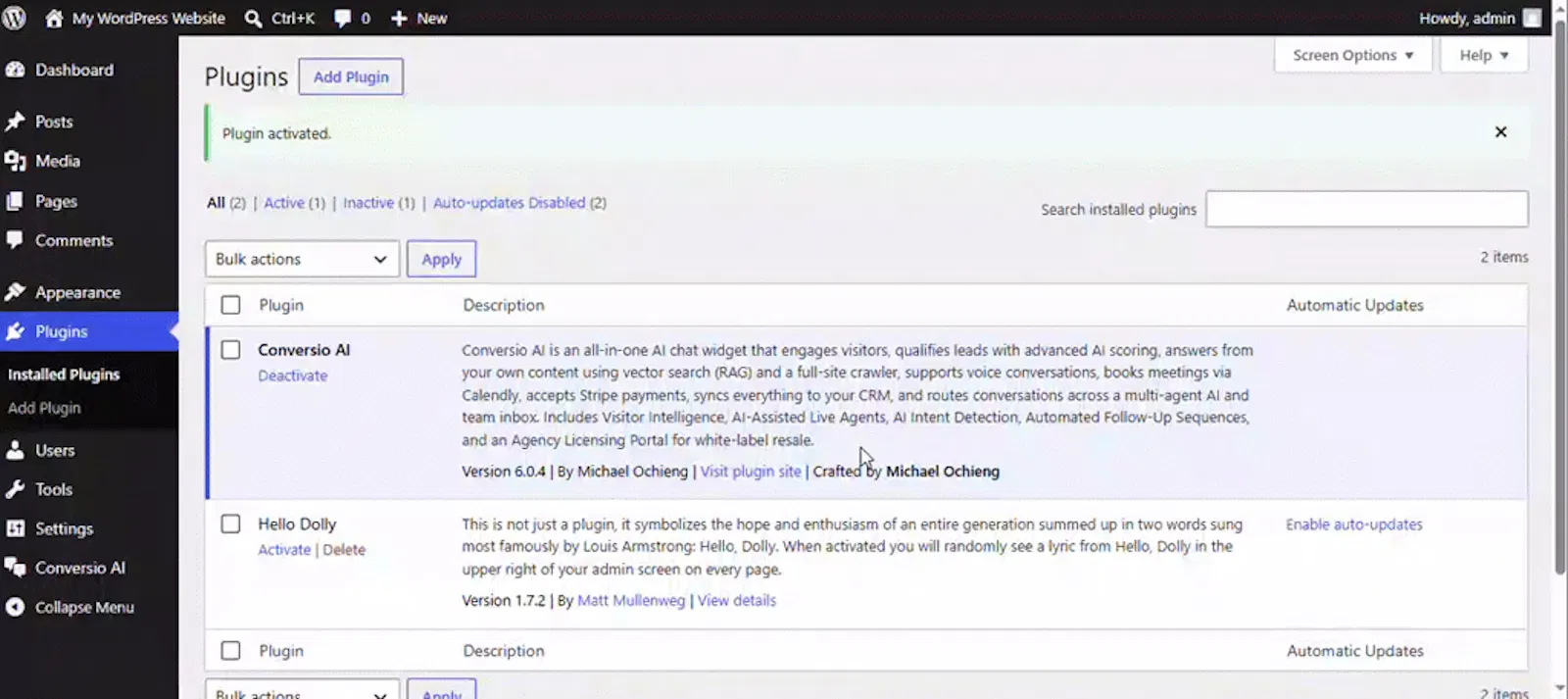 Conversio AI screenshot 1 (video preview)