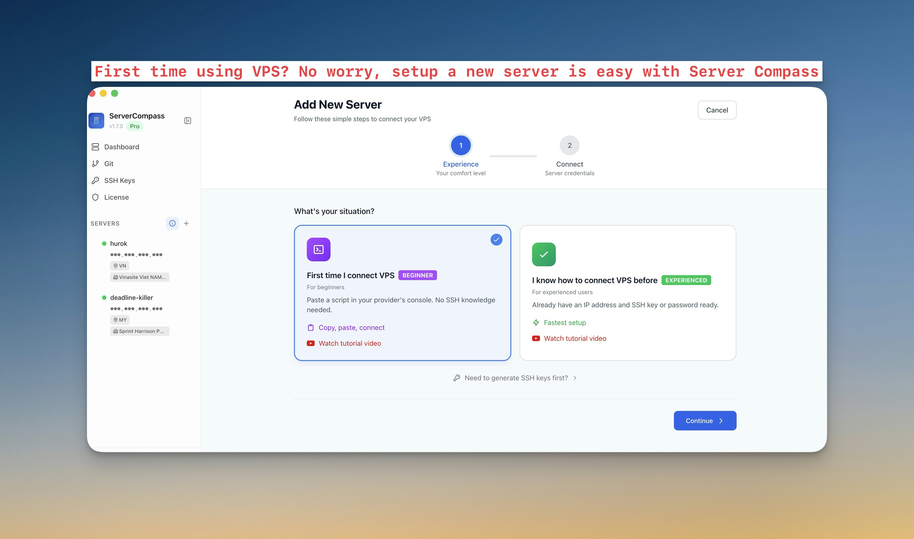 Server Compass  - Screenshot 2 showing product features and functionality