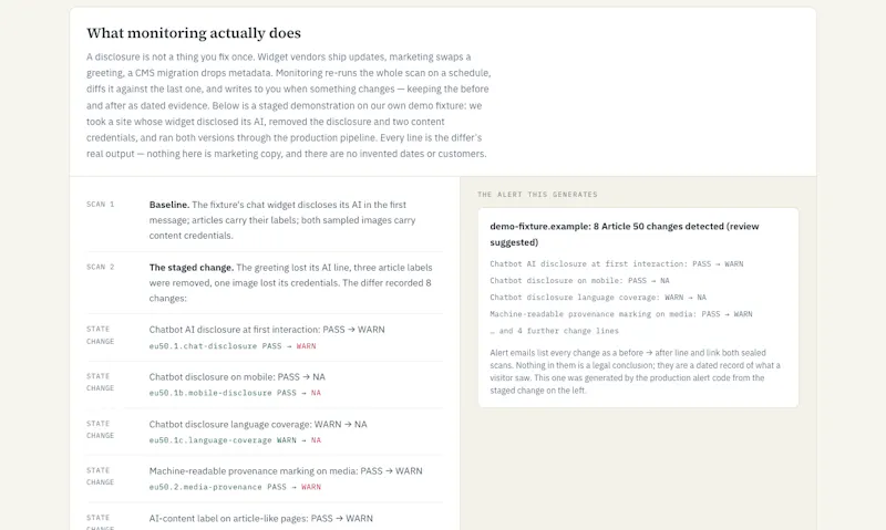 DisclosureProof screenshot 2
