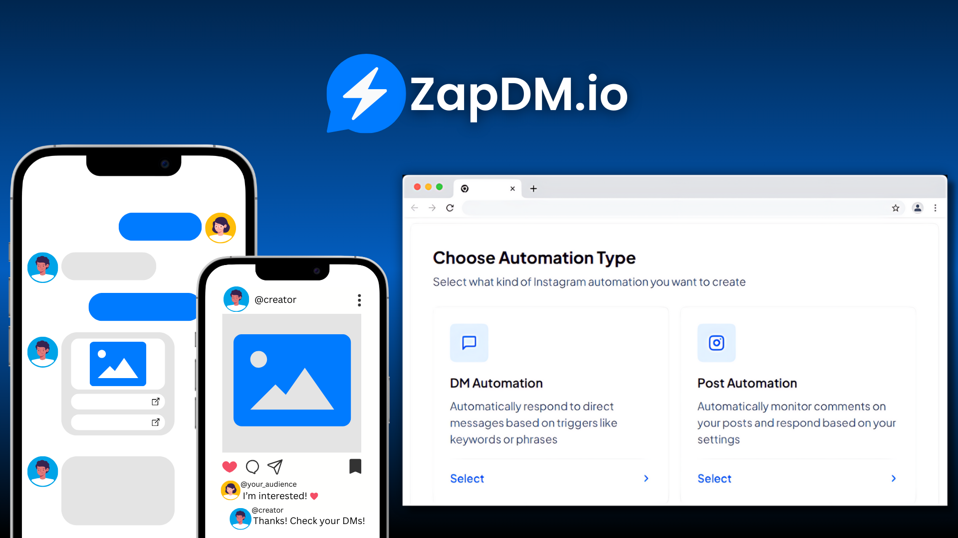 Zapdm - İlişkili ve dönüştüren DM'lerle IG yorumlarına otomatik olarak geri çekilir. medya 2
