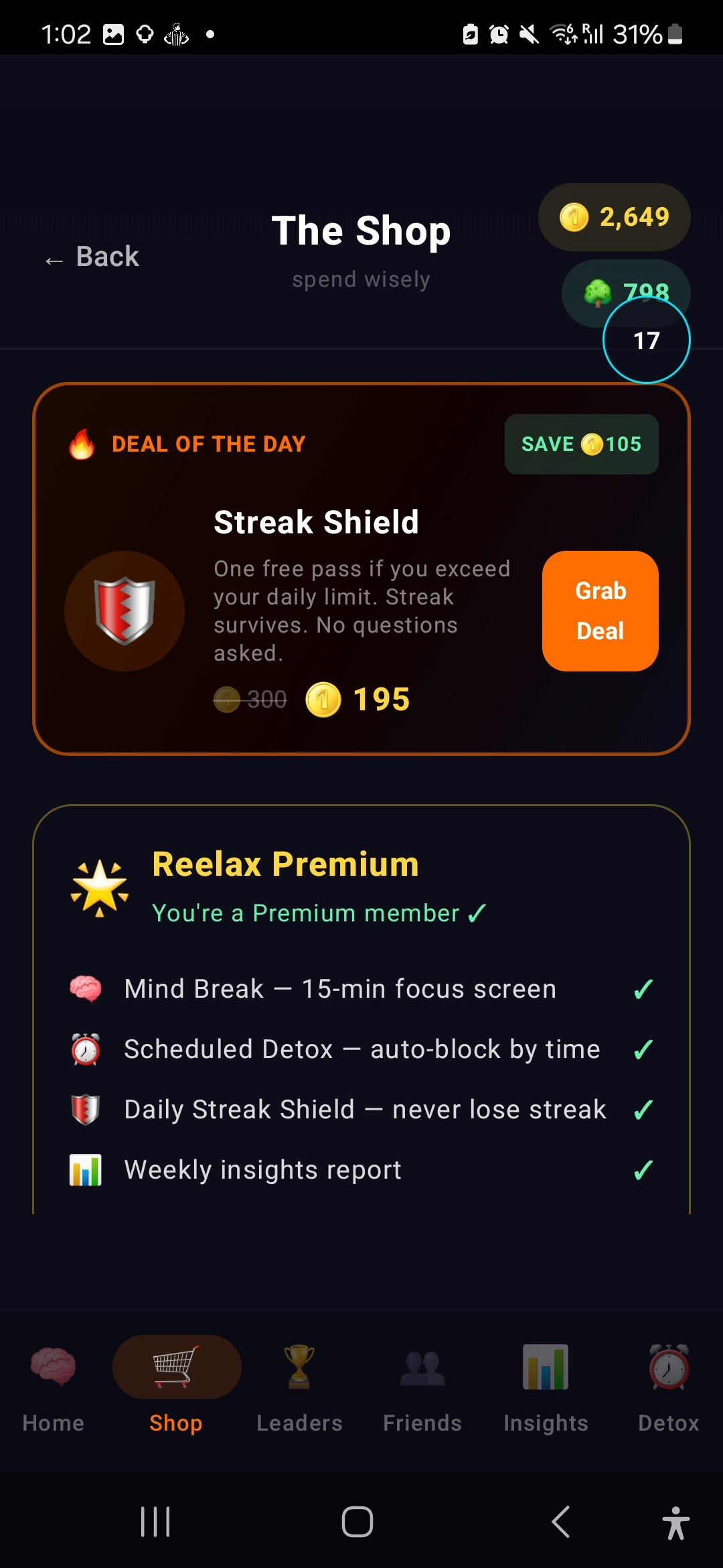 Reelax - Scroll tracker gallery image