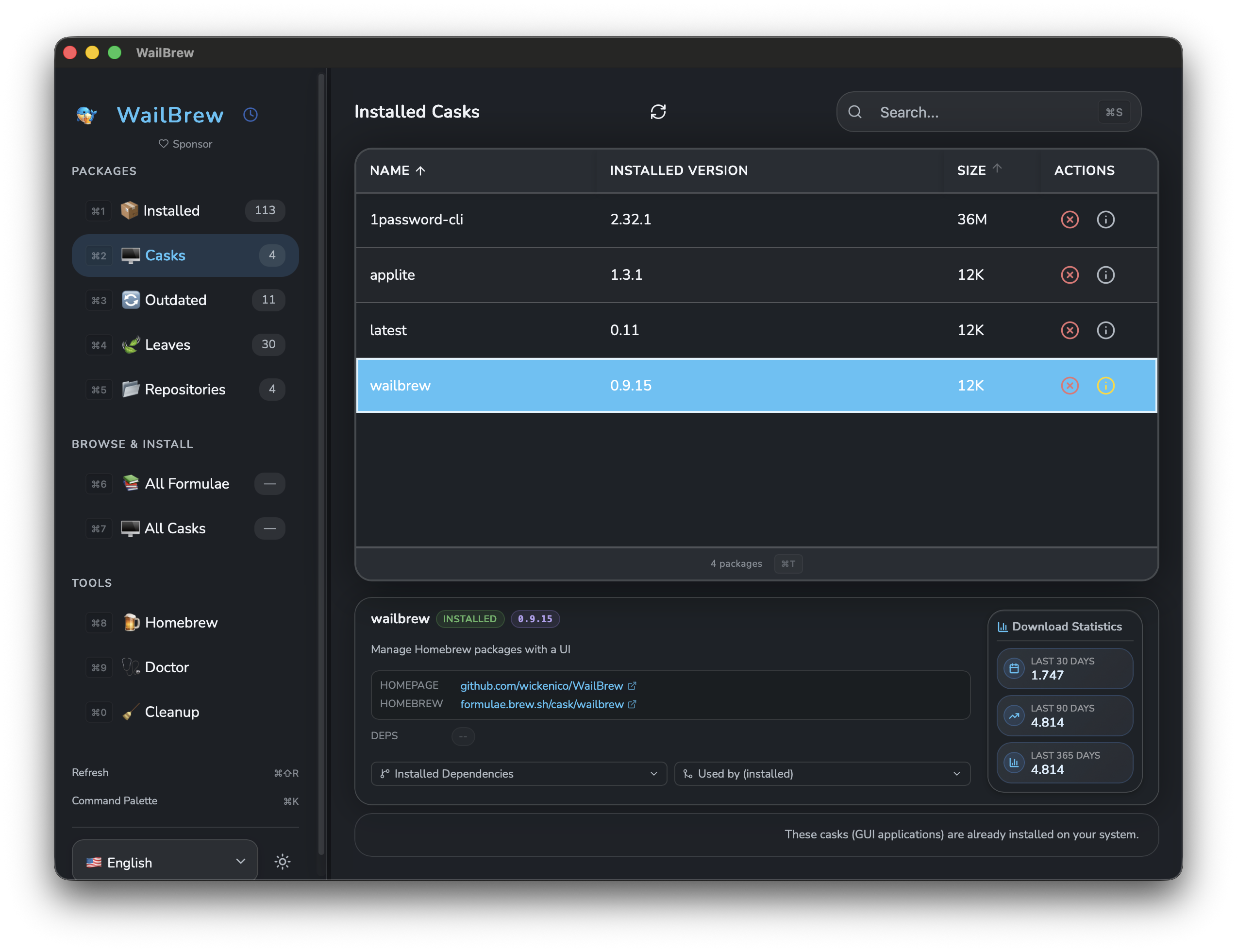 WailBrew - Screenshot 2 showing product features and functionality