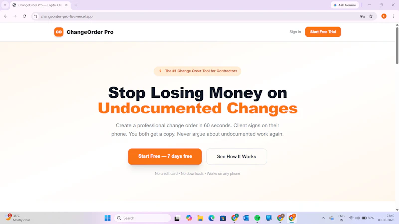 ChangeOrder Pro screenshot 2