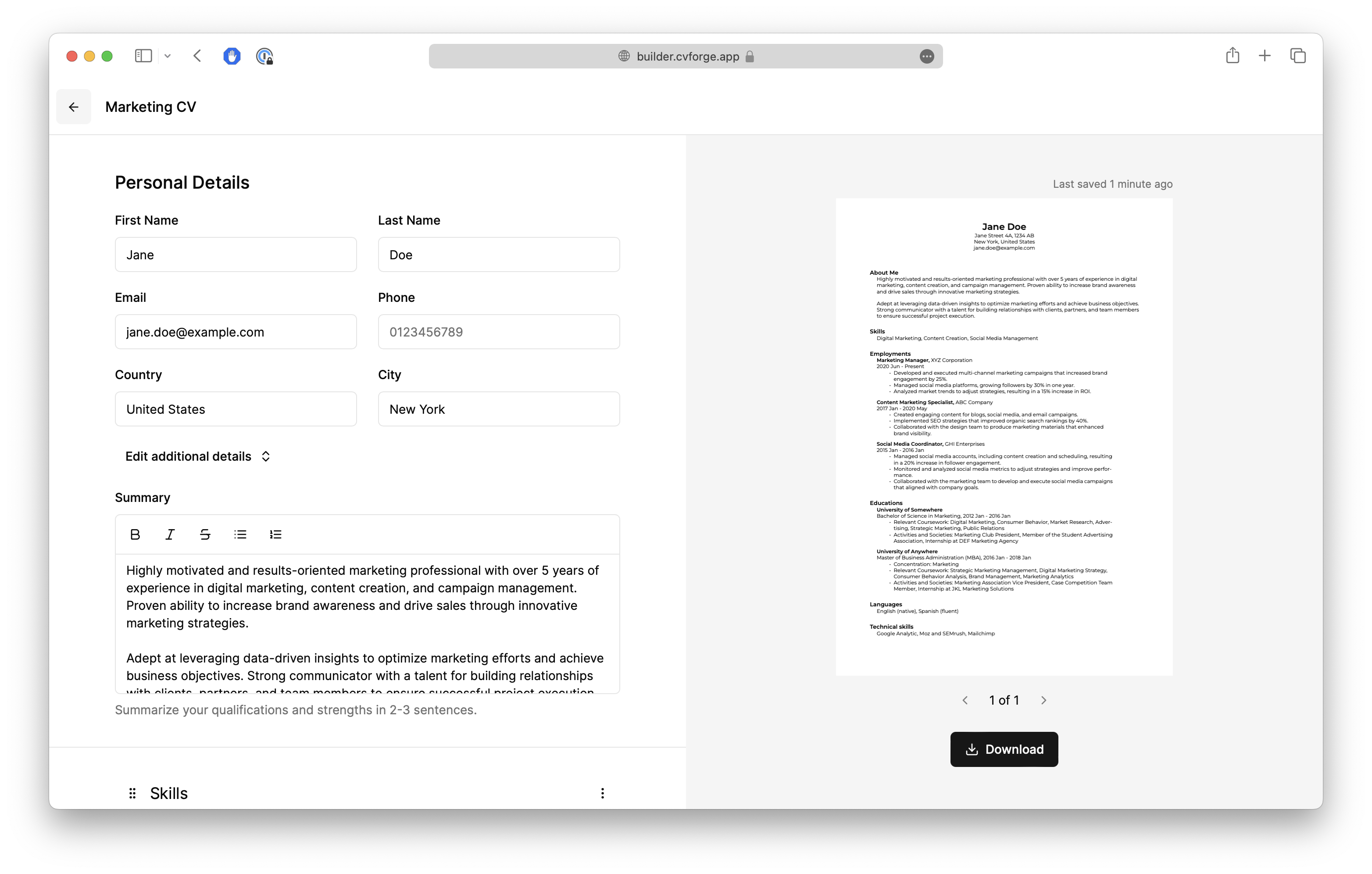 Media CV rèn 1