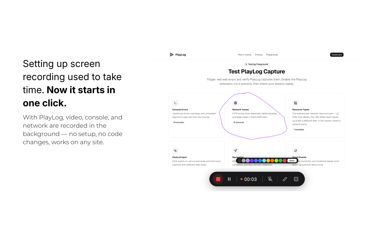 PlayLog - Automated bug reports gallery image