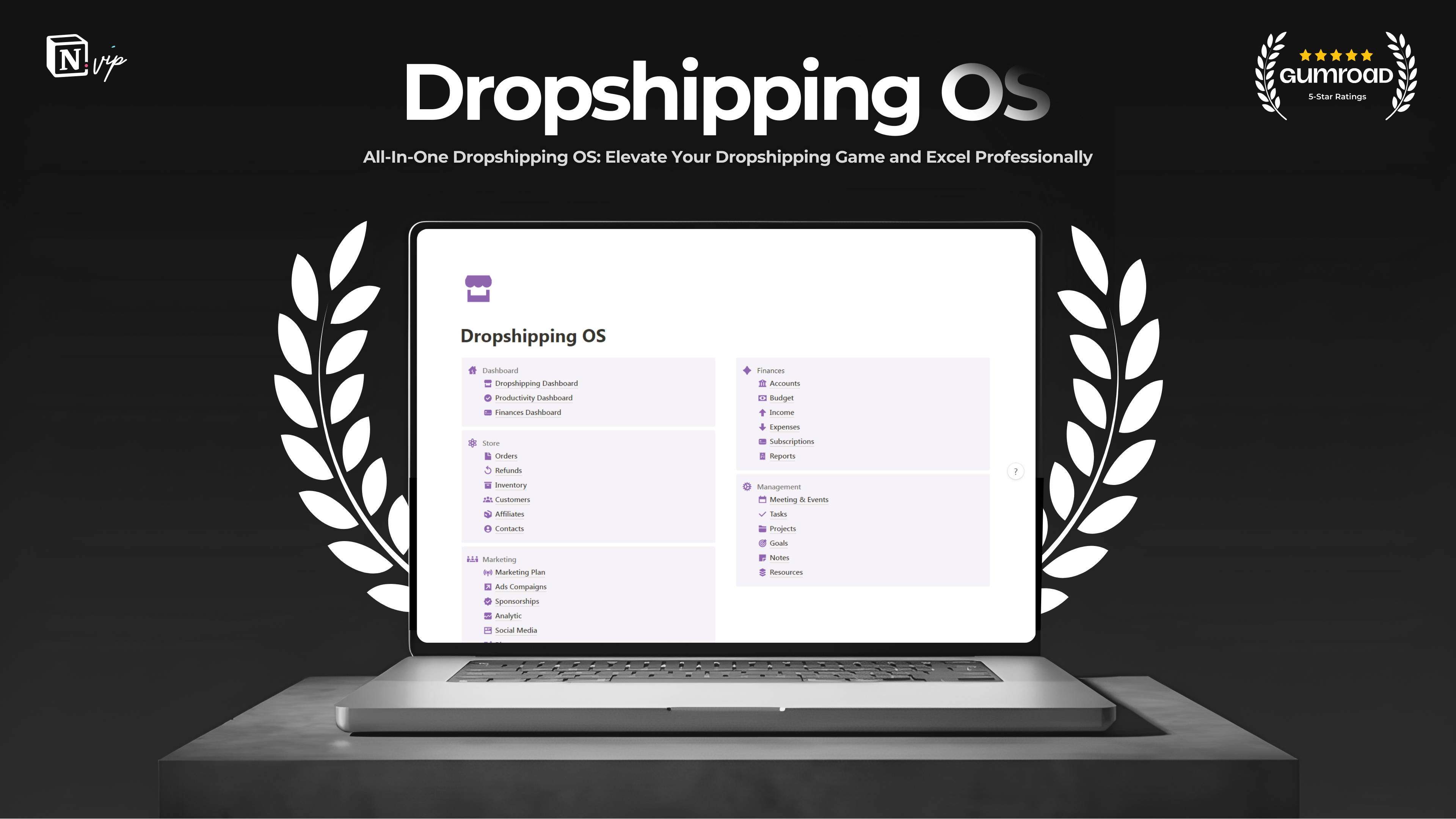 Mídia 1 de Notion OS DropShipping OS