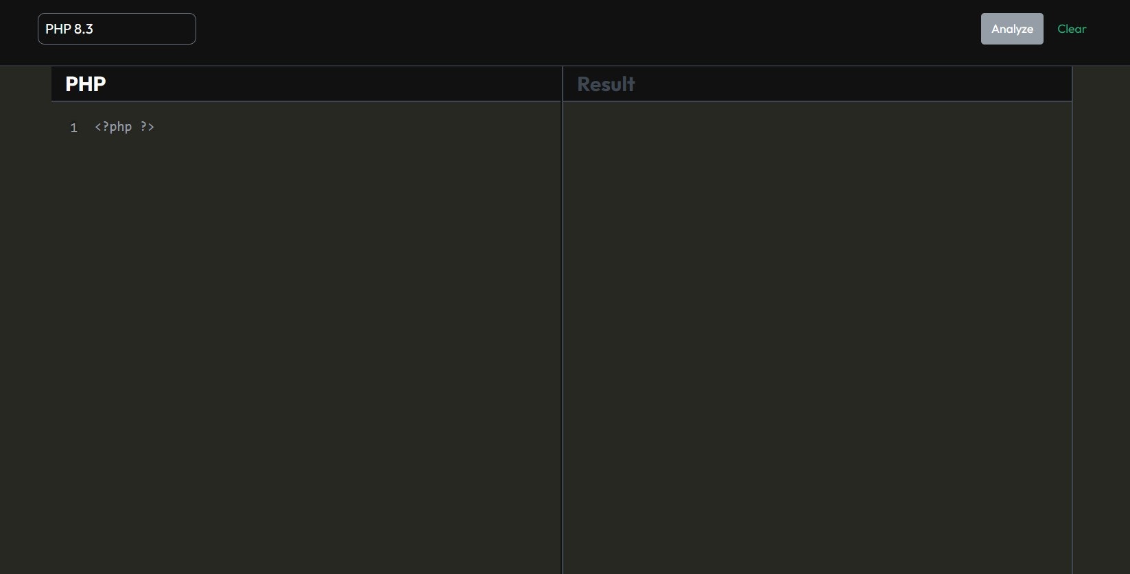 Verificador de código PHP media 3