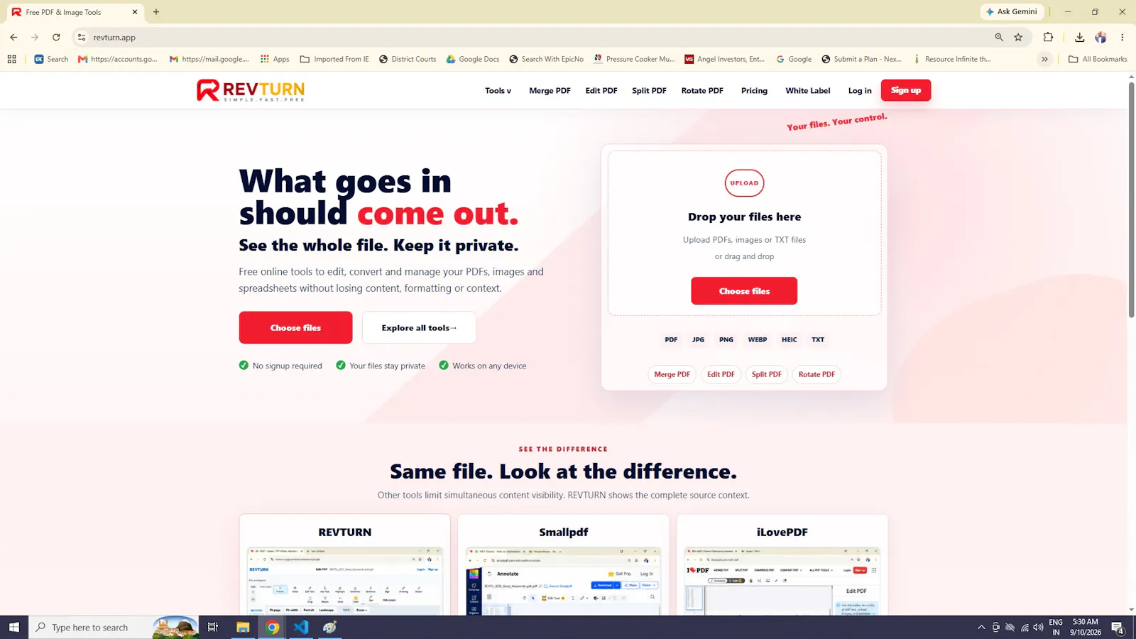 Free PDF & Image Tools screenshot 1