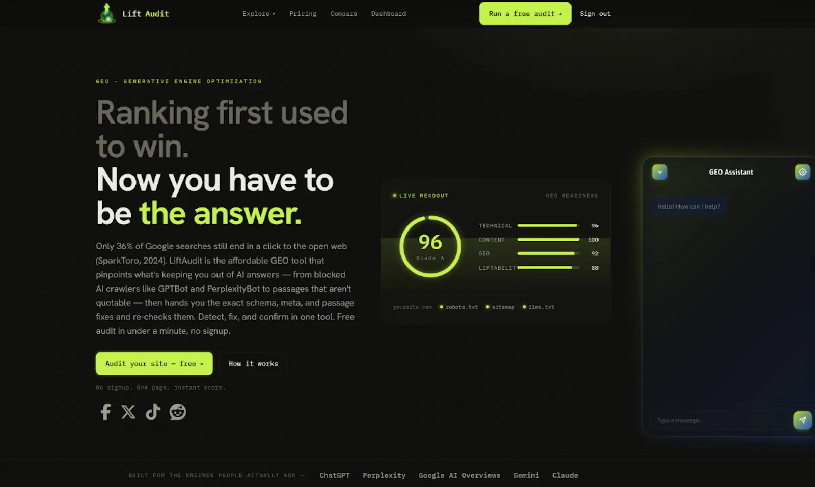 Lift Audit screenshot 2