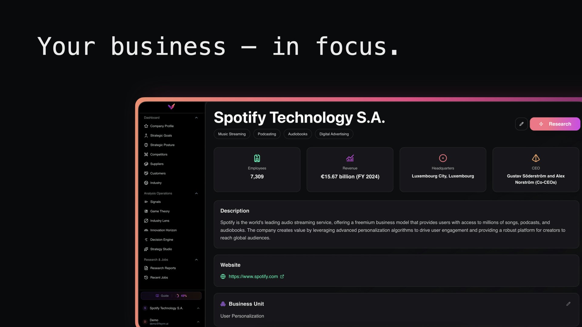 feynn.ai - Screenshot 5 showing product features and functionality