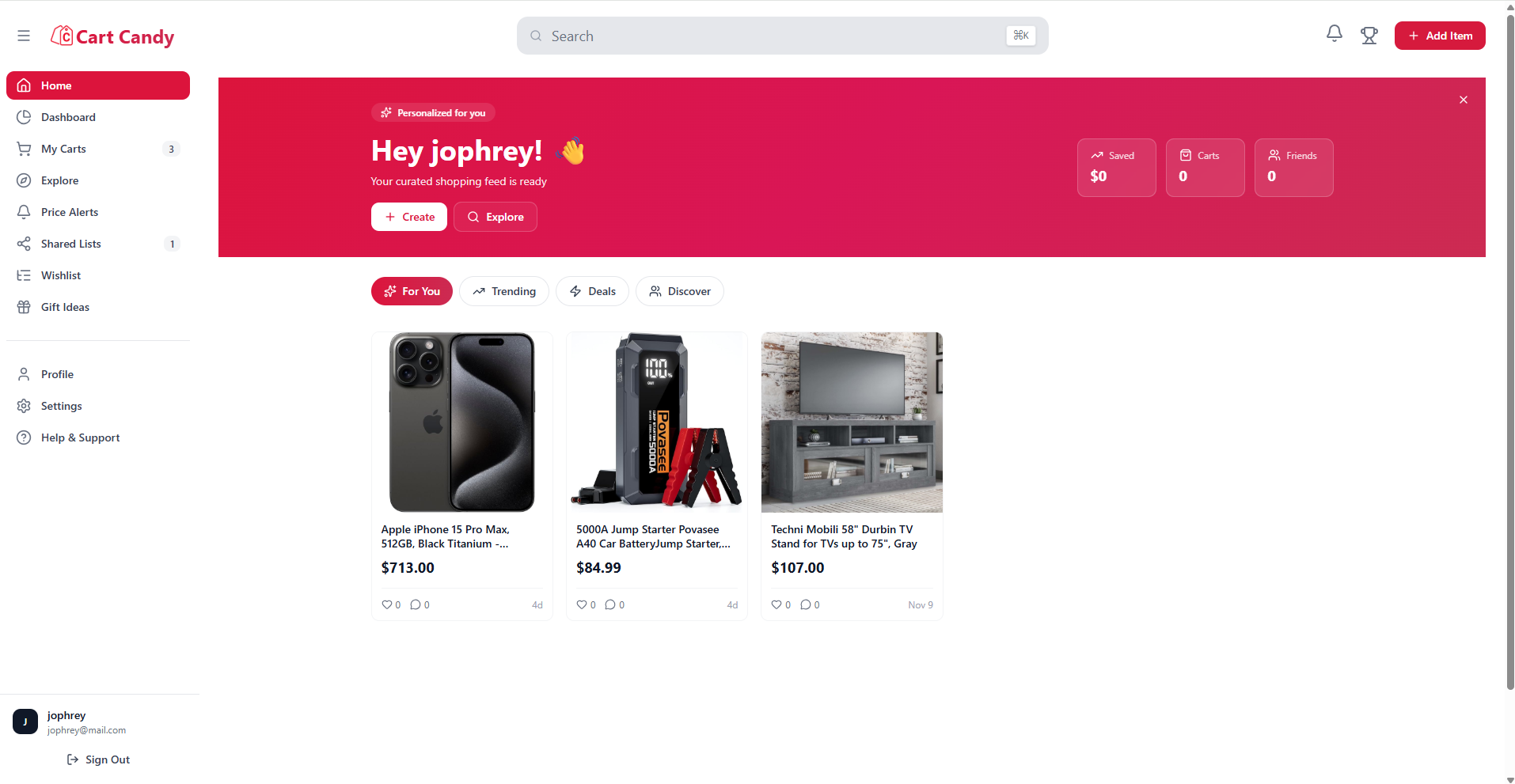 CartCandy - Screenshot 2 showing product features and functionality