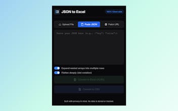 JSON to Excel Converter gallery image
