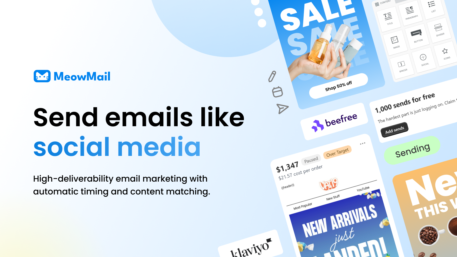 startuptile MeowMail-Send emails like social media segmentation via performance