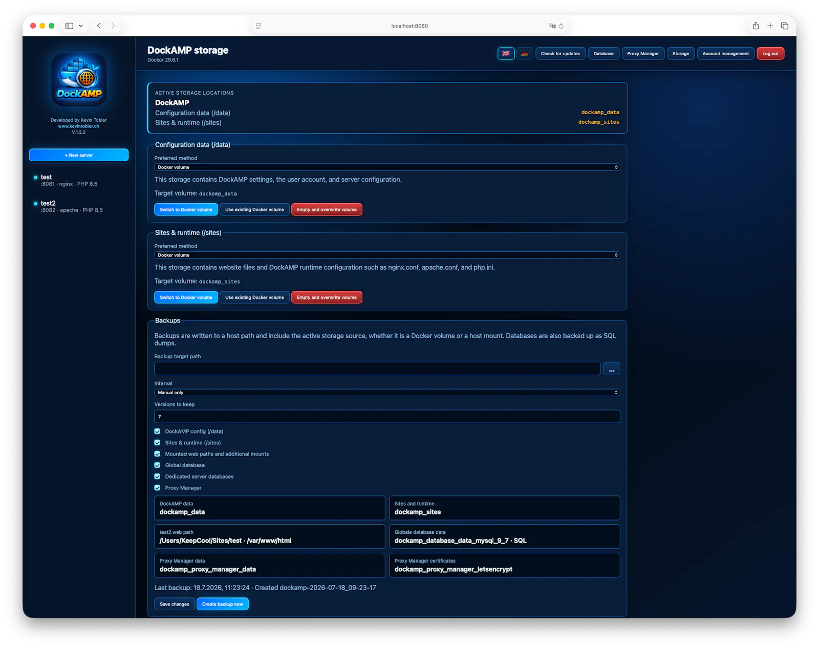 DockAMP Webstack Manager for Docker screenshot 12
