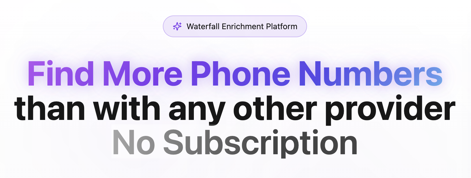Enrich phone numbers for 2x cheaper  - Main screenshot showing features and interface