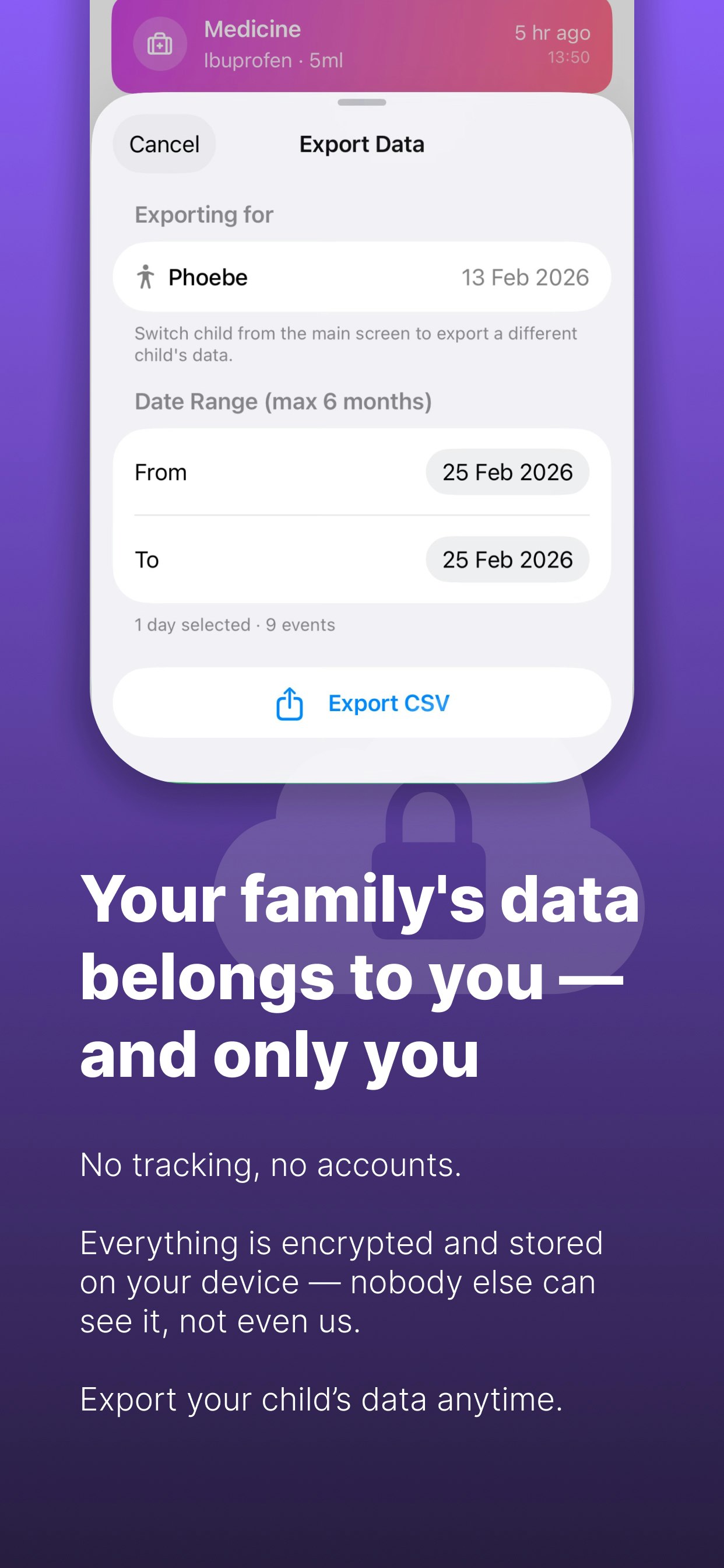 Puffling - Baby Event Tracking - Screenshot 3 showing product features and functionality