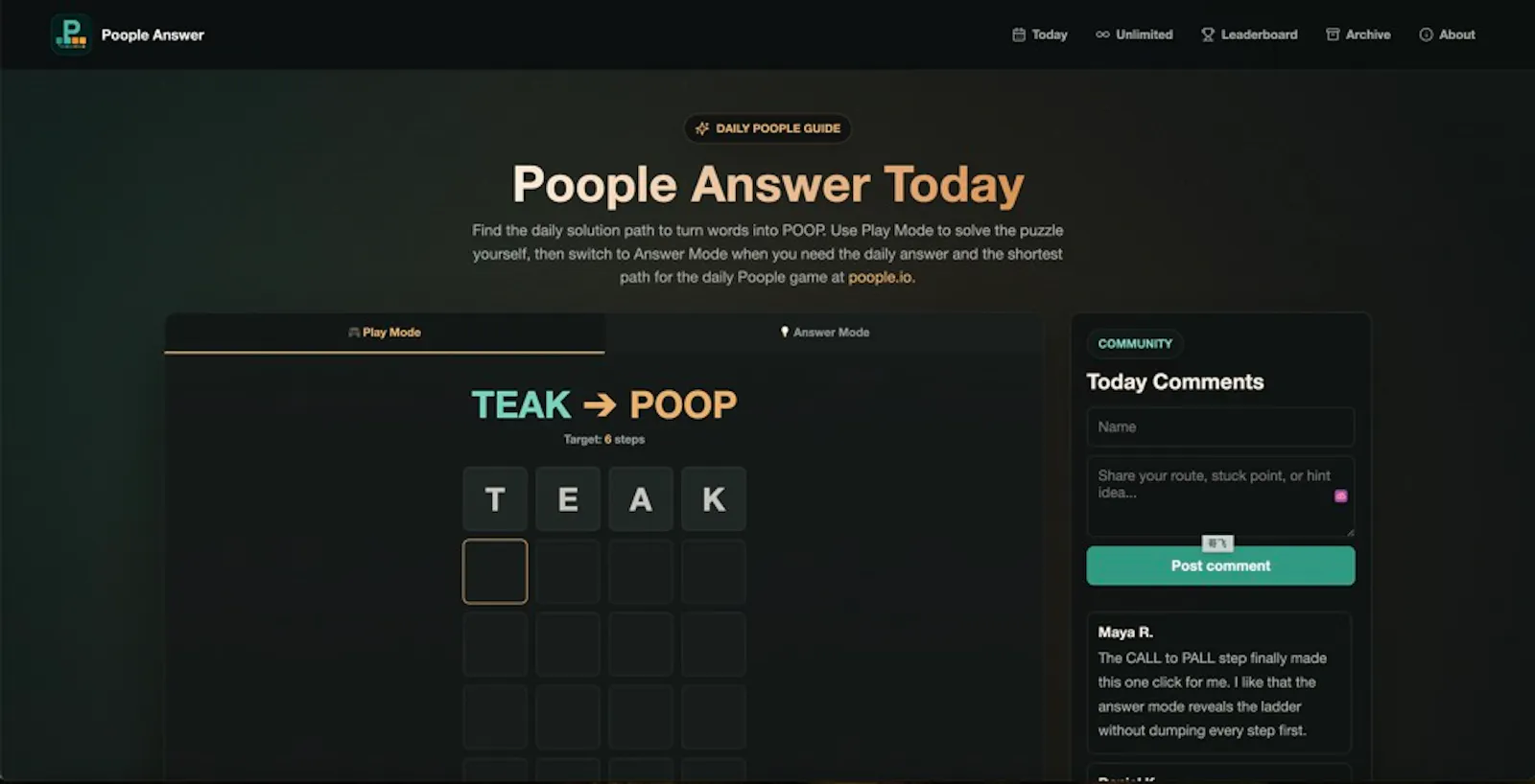 Poople Answer screenshot 1
