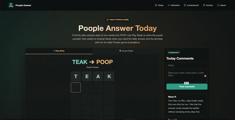 Poople Answer screenshot 1