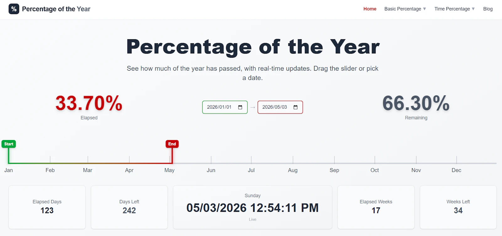 Percentage of the Year screenshot 1