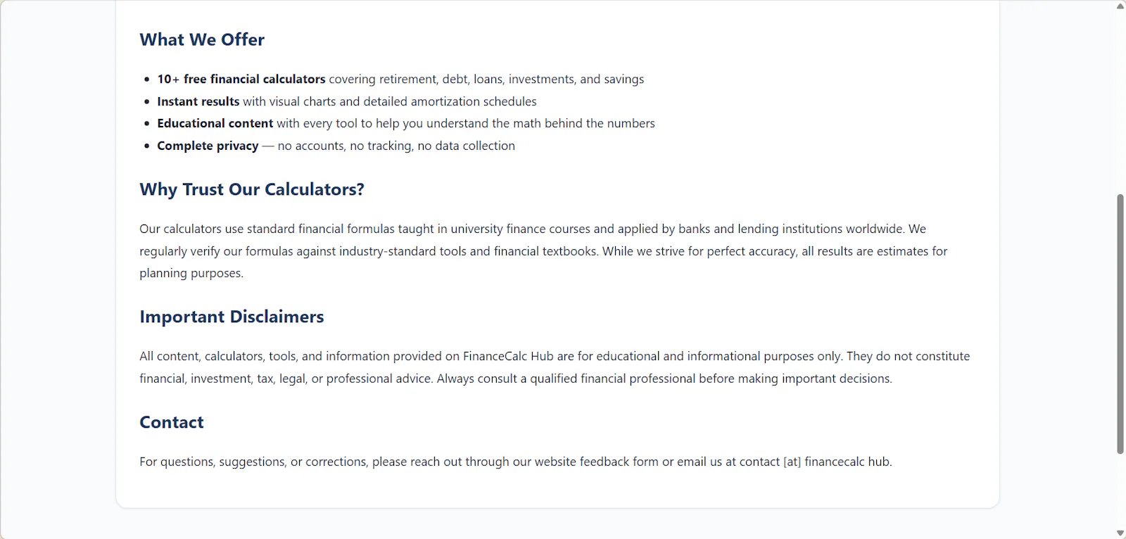 FinanceCalc Hub screenshot 3