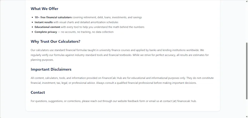 FinanceCalc Hub screenshot 3