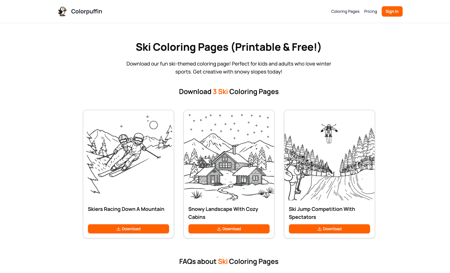ColorPuffin - Free printable coloring pages for kids and adults media 2