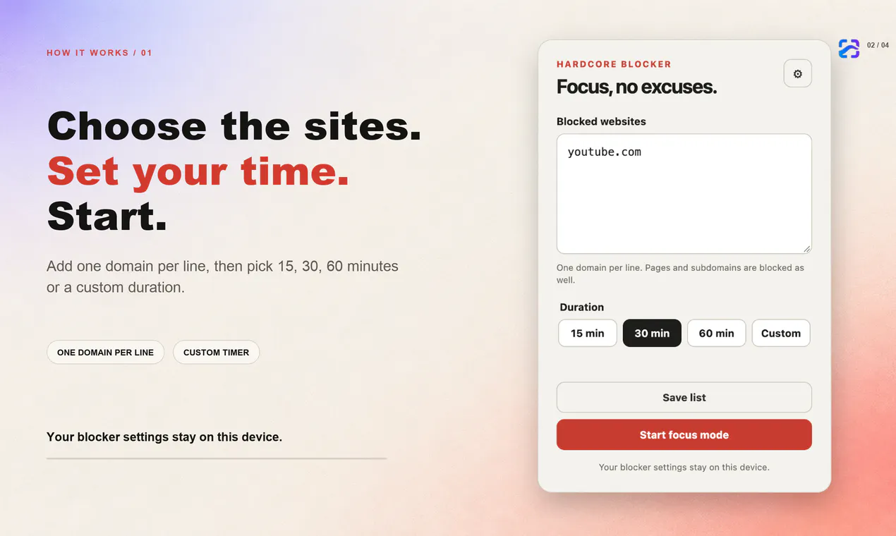 Hardcore Website Blocker gallery image