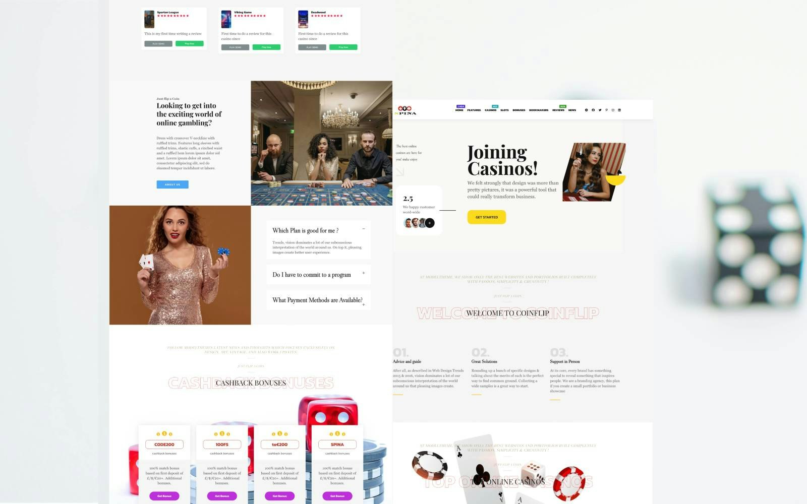 Spina – Casino Affiliate WordPress Theme gallery image