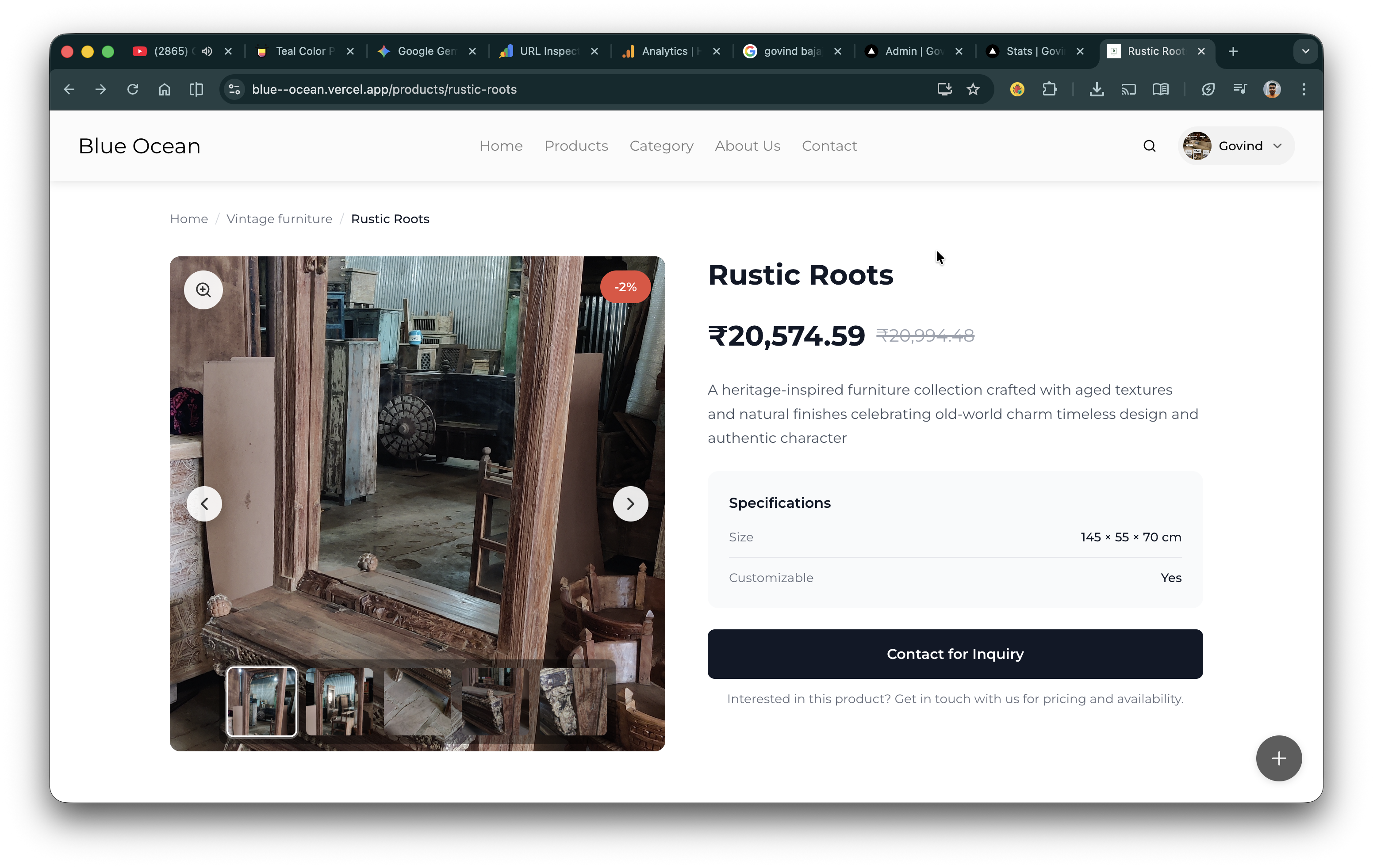 Blue Ocean - Screenshot 2 showing product features and functionality