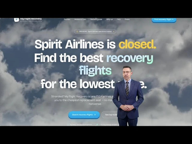 MyFlightRecovery.com screenshot 1 (video preview)