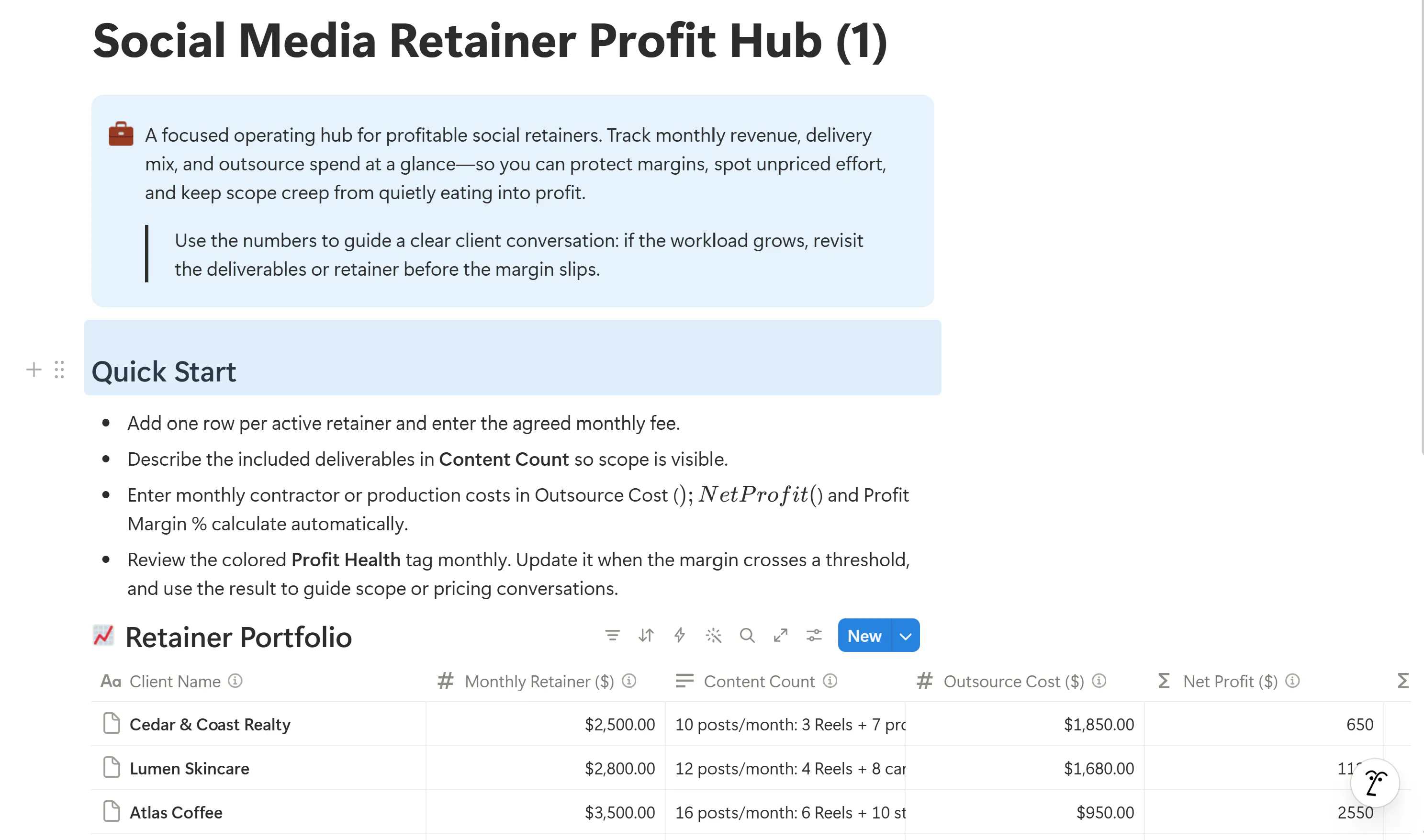 Social Media Retainer Profit Hub gallery image