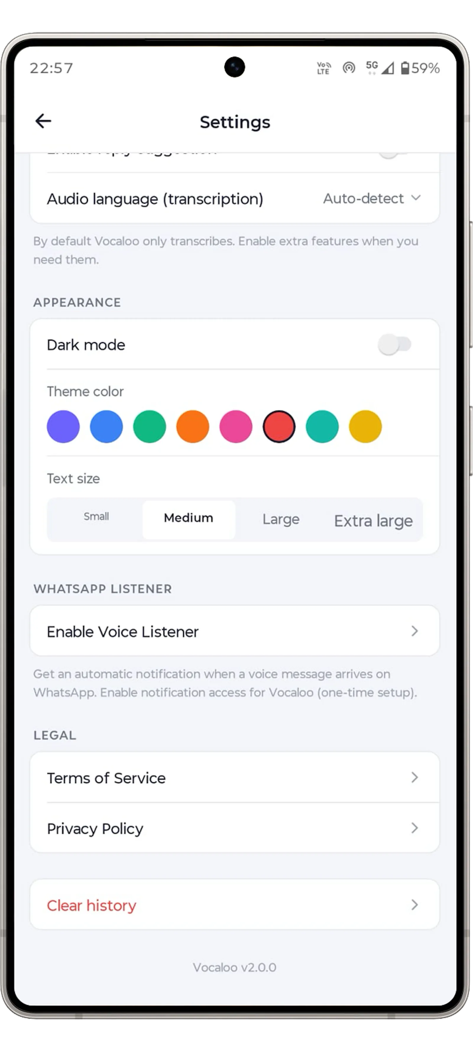 Vocaloo: Voice to Text & Translate screenshot 5