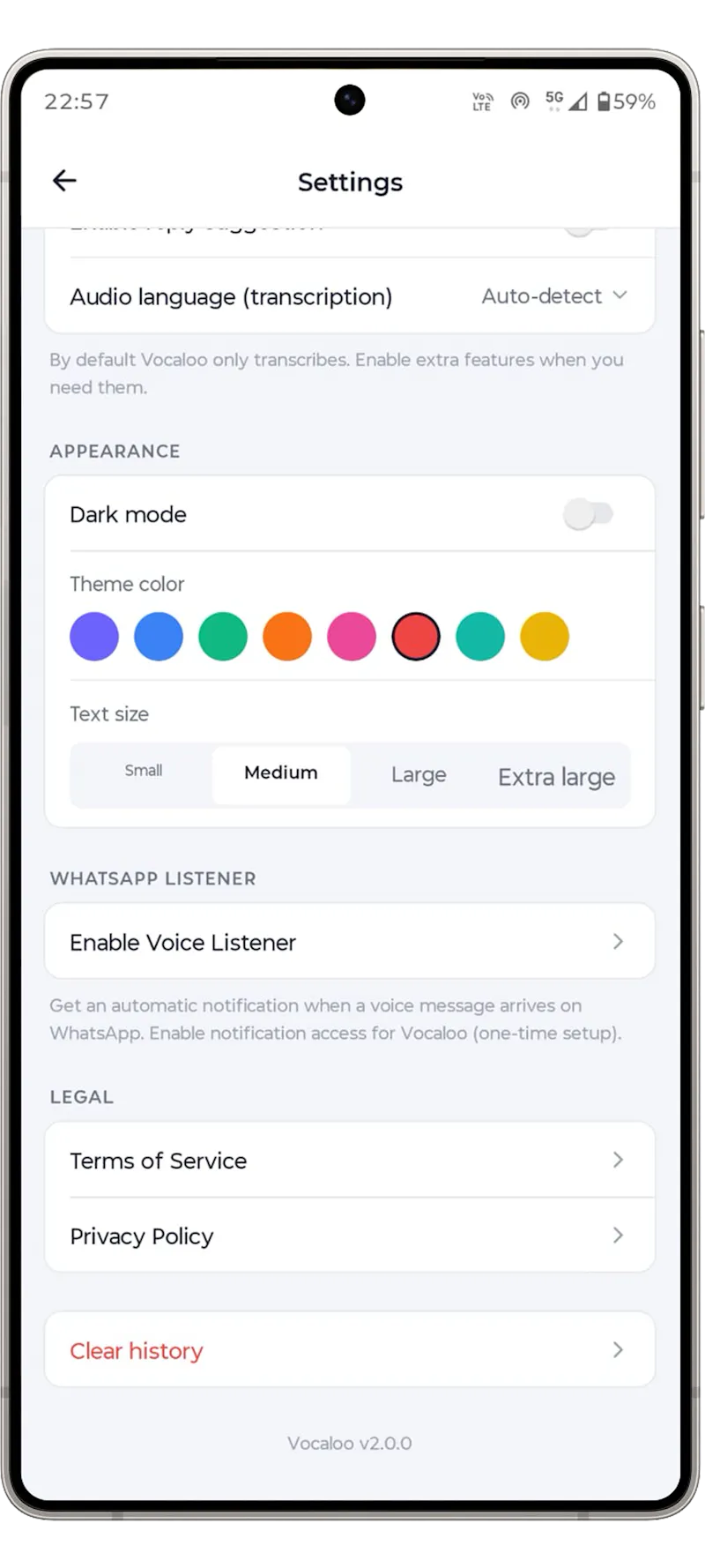 Vocaloo: Voice to Text & Translate screenshot 5
