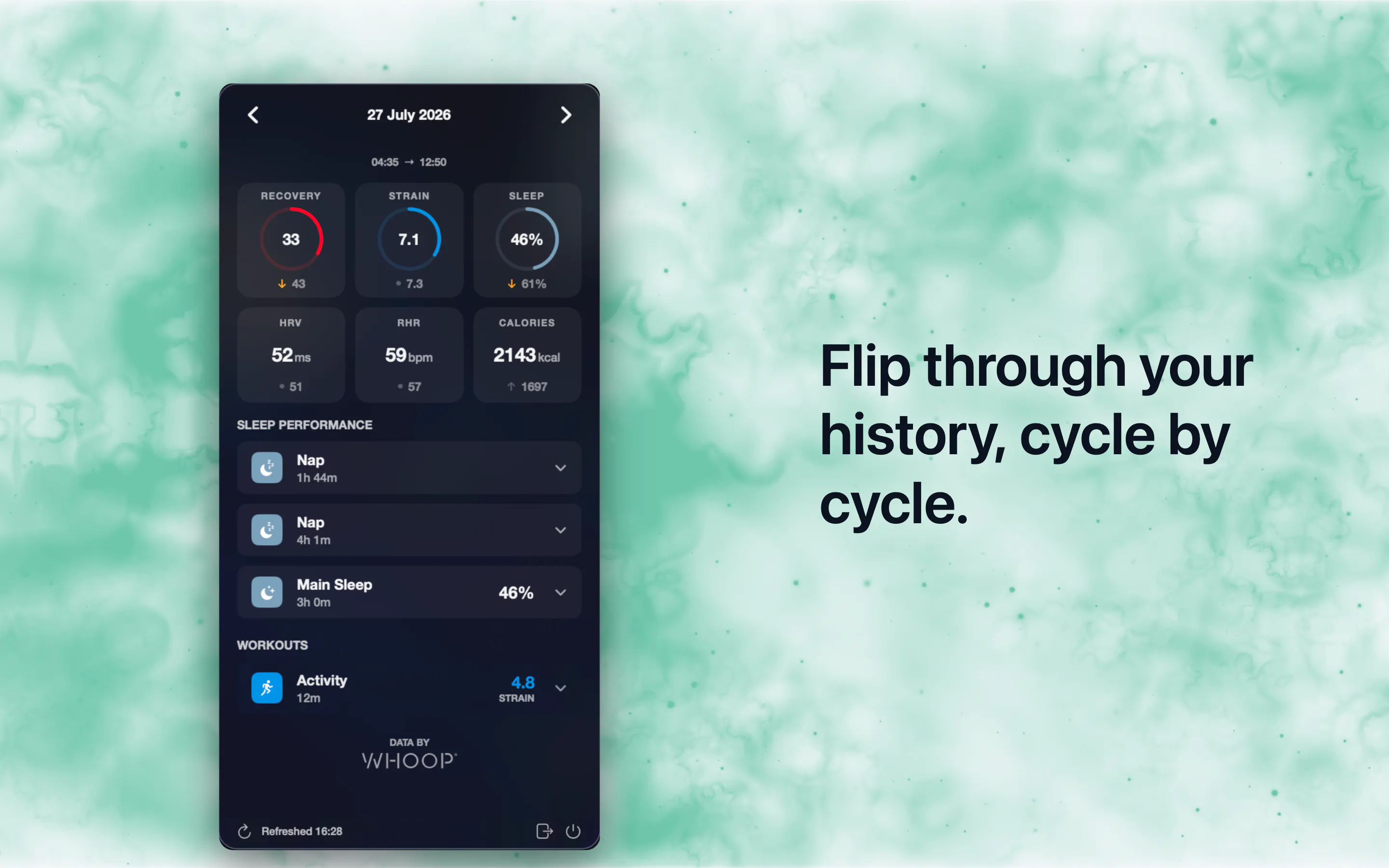 Aura for WHOOP: Menu Bar gallery image