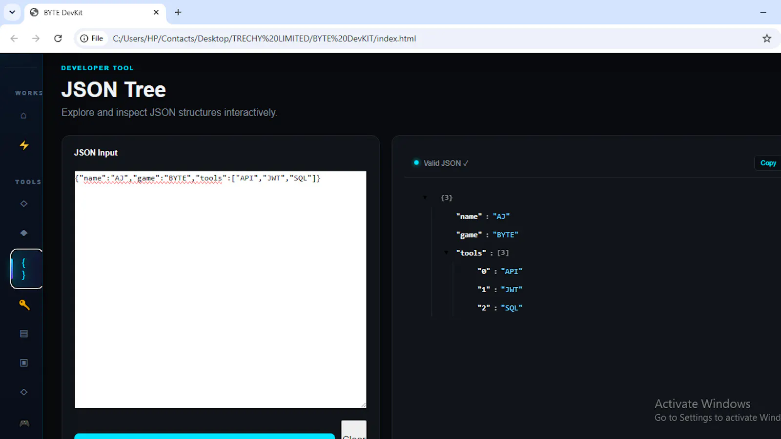 BYTE DevKit screenshot 1