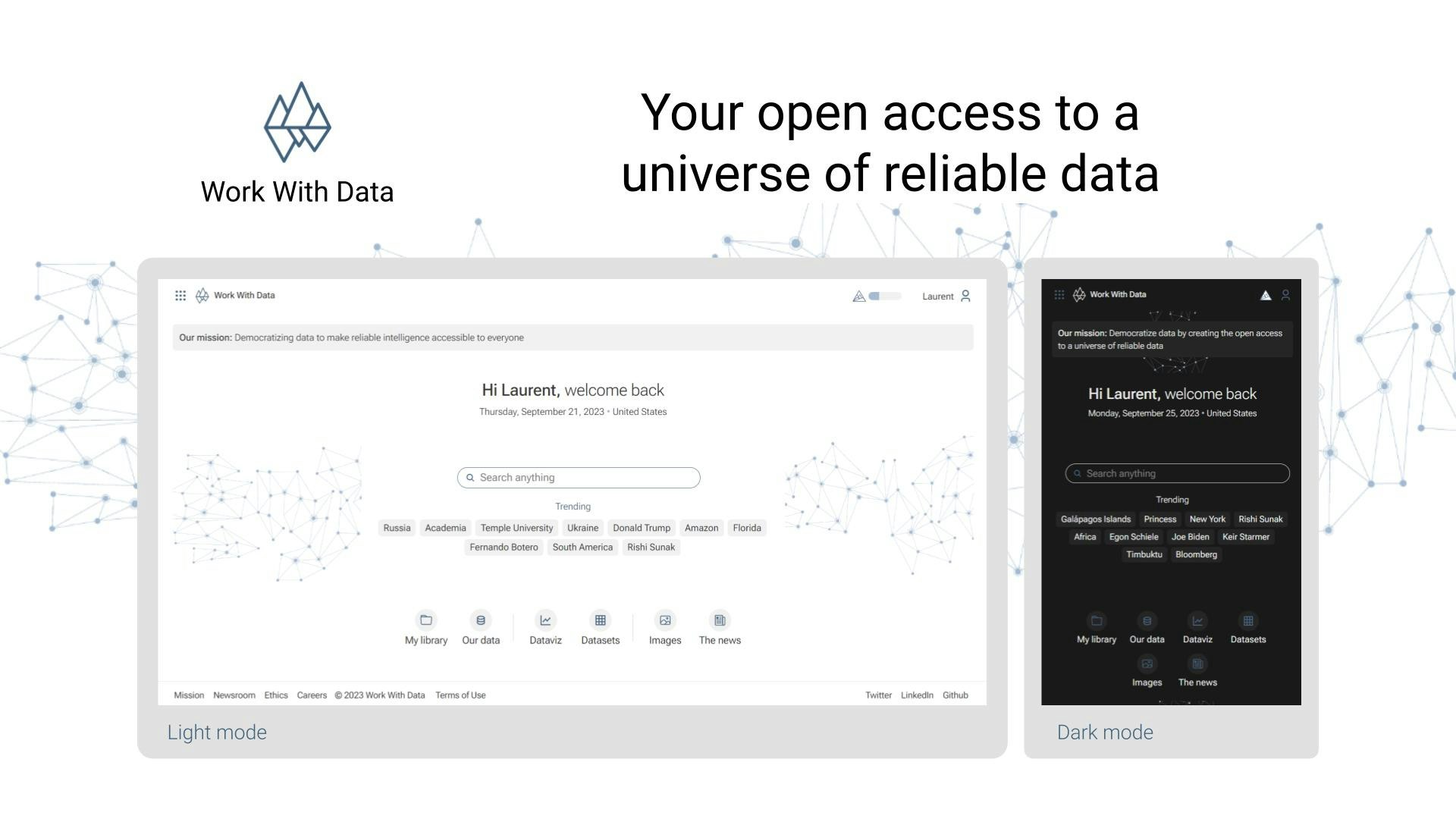 startuptile Work With Data-Your open access to a universe of reliable data