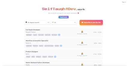 SelfTaughtDev.work gallery image